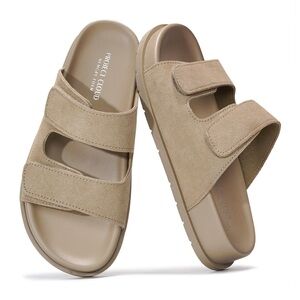 PROJECT CLOUD Sleek Suede Flatform Slides Sandals Sz 11